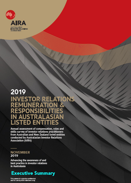 Executive Summary: 2019 IR Remuneration & Responsibilities